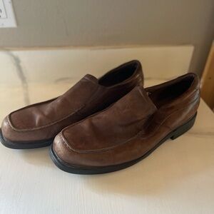 Rockport Men's Leather Brown Slip-On men’s Size 15 M Dress Shoes loafers dressy